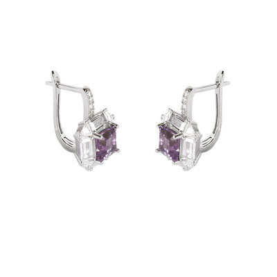 Argola de Prata com Zircônias 