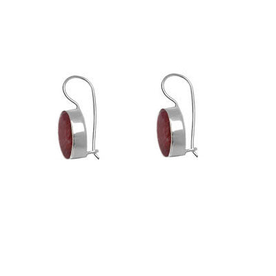 Brinco de Prata com Rubi - 59566