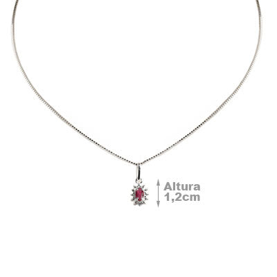 Gargantilha de Prata com Zircônias