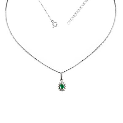 Gargantilha de Prata com Zircônias 