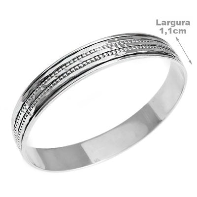 Bracelete de Prata Trabalhado - 58873