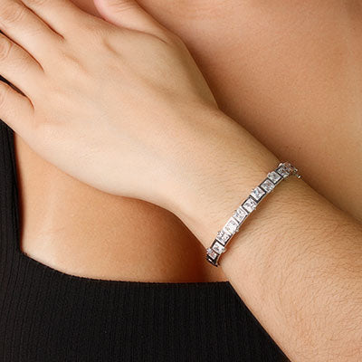Bracelete de Prata com Zircônias - 58954
