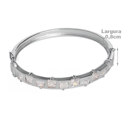 Bracelete de Prata com Zircônias - 58954
