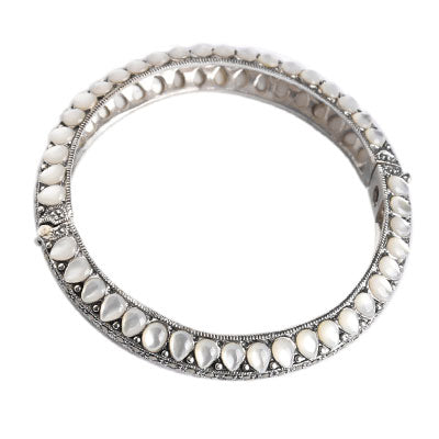 Bracelete de Prata com Madrepérolas - 58978