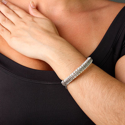 Bracelete de Prata com Madrepérolas - 58978