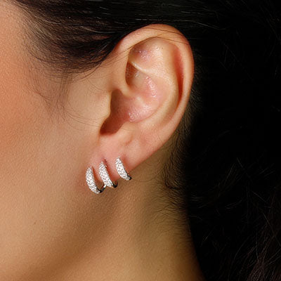 Argola de Prata com Zircônias - 59092