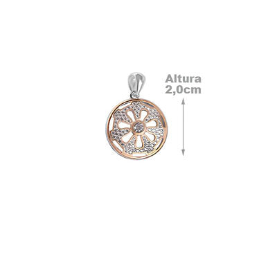 Pingente de Prata com Zircônias - 59111