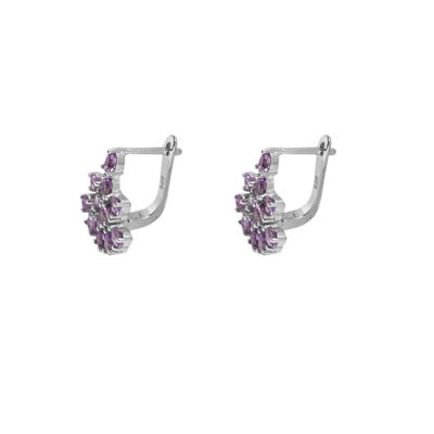 Argola de Prata com Ametista - 59142