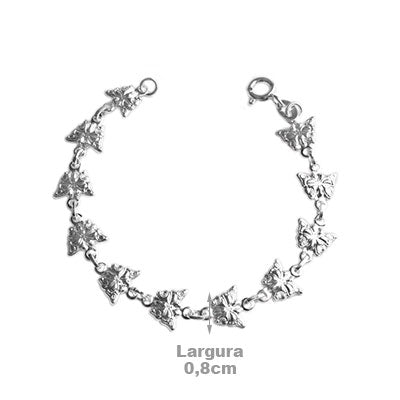 Pulseira de Prata Infantil Borboletas 