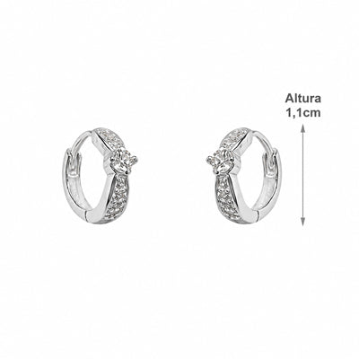 Argola de Prata com Zircônias - 59218