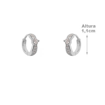 Argola de Prata com Zircônias