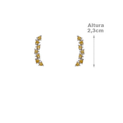 Brinco de Prata Citrino - 59250