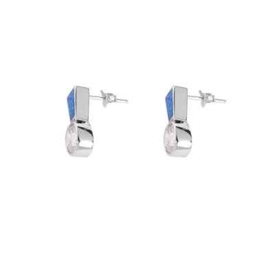 Brinco de Prata com Pedras - 59295