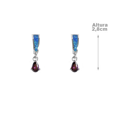 Brinco de Prata com Pedras - 59303