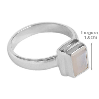 Anel de Prata com Pedra da Lua - 59426