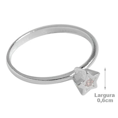 Anel de Prata Estrela - 59463 - soprata