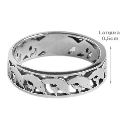 Anel de Prata Golfinho - 59466