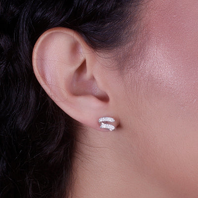 Brinco de Prata com Zircônia - 66602