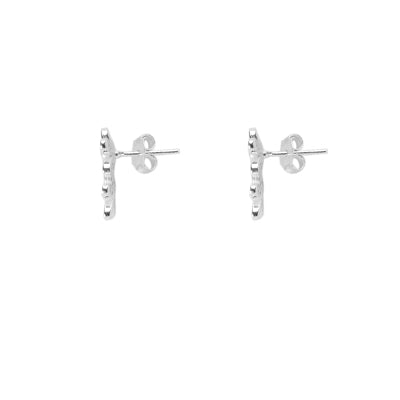 Brinco de Prata Flor com Zircônia - 60049