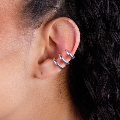 Piercing de Prata Pressão para Orelha - 65389