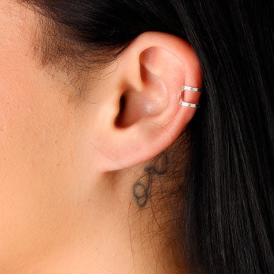 Piercing de Prata Pressão para Orelha - 60461