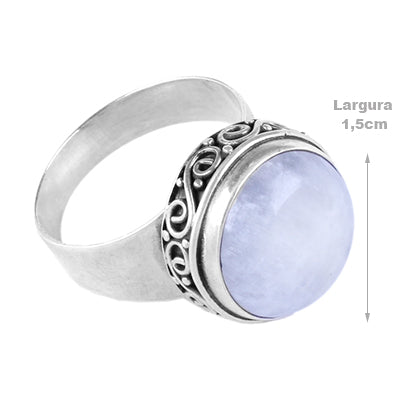 Anel de Prata com Pedra da Lua - 60509