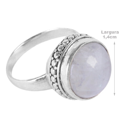 Anel de Prata com Pedra da Lua - 60541