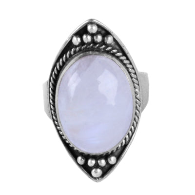 Anel de Prata com Pedra da Lua - 60559