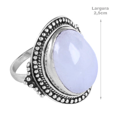 Anel de Prata com Pedra da Lua - 60560