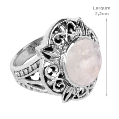 Anel de Prata com Pedra da Lua - 60585