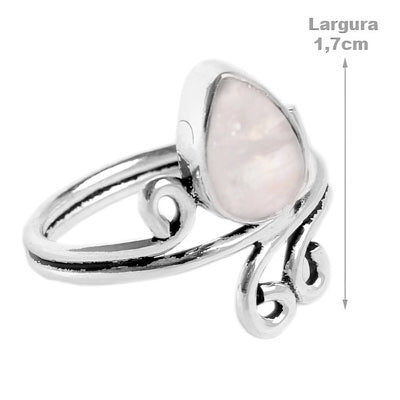 Anel de Prata com Pedra da Lua - 60590 - soprata