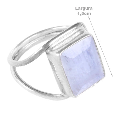 Anel de Prata com Pedra da Lua - 60591