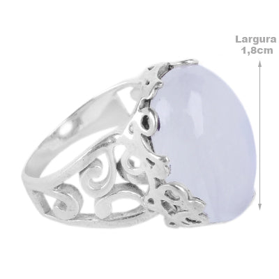 Anel de Prata com Pedra da Lua - 60597