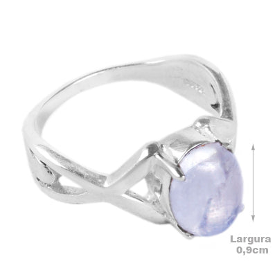 Anel de Prata com Pedra da Lua - 60604