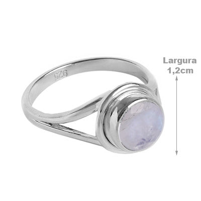 Anel de Prata com Pedra da Lua - 60618