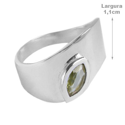 Anel de Prata com Peridoto - 60640