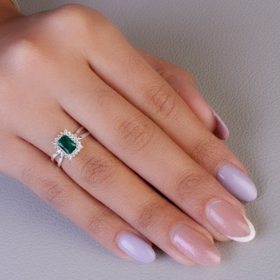 Anel de Prata com Zircônias - 60659