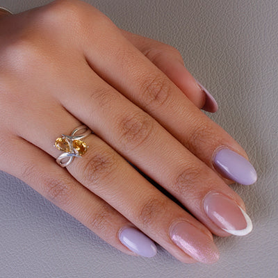 Anel de Prata com Citrino - 60754