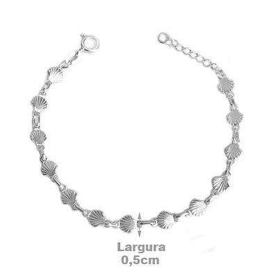 Pulseira de Prata Infantil Concha - 60869