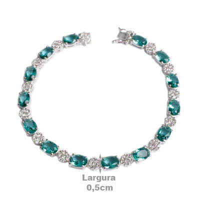 Pulseira de Prata com Zircônias - 60873