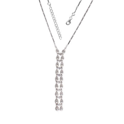 Gargantilha de Prata com Zircônias - 60929