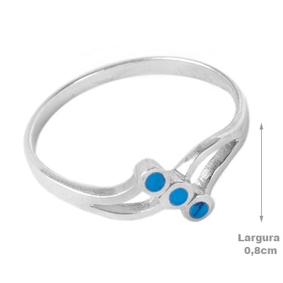 Anel de Prata com Turquesa - 61310