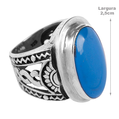 Anel de Prata com Turquesa - 61317
