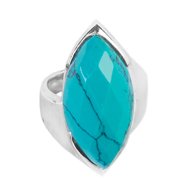 Anel de prata com Turquesa- 61369