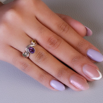 Anel de prata com Pedras - 61552