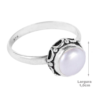 Anel de prata com pérola- 61650