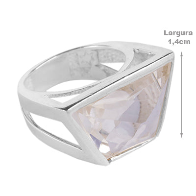 Anel de Prata com Cristal - 61950