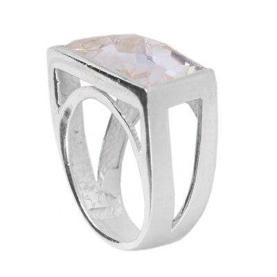 Anel de Prata com Cristal - 61950