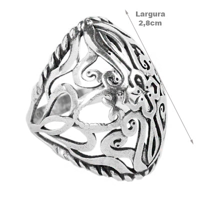 Anel de Prata Flor - 62133 - soprata