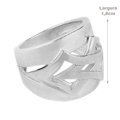 Anel de Prata Vazado - 62198 - soprata